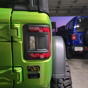 2018+ Jeep Wrangler JL Flush Mount LED Tail Lights — ORACLE Lighting V2, Low-Profile Plug-and-Play