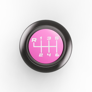 Jeep JL/JT shift knob in Pink, top view