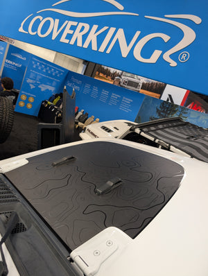 Jeep Wrangler JL & Gladiator JT Hood Decal — Topographic Full Color Line Blackout — L&B Designworks