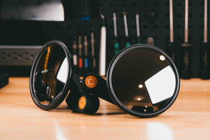 TrailView Snap V2 Doors Off Mirror — installed on Jeep door hinge