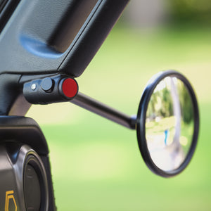 TrailView Slide V3 Doors Off Mirror for Jeep Wrangler JL & Gladiator JT — close-up of slide mechanism