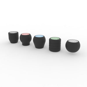 Campsite Carbon anodized aluminum shift knob — installed on shifter