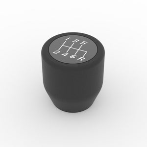 Campsite Carbon anodized aluminum shift knob — close-up of laser etching