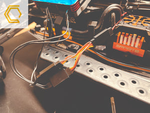 2-1 JST Cable Splitter for Arrma Fireteam & Traxxas — connected to dual fans