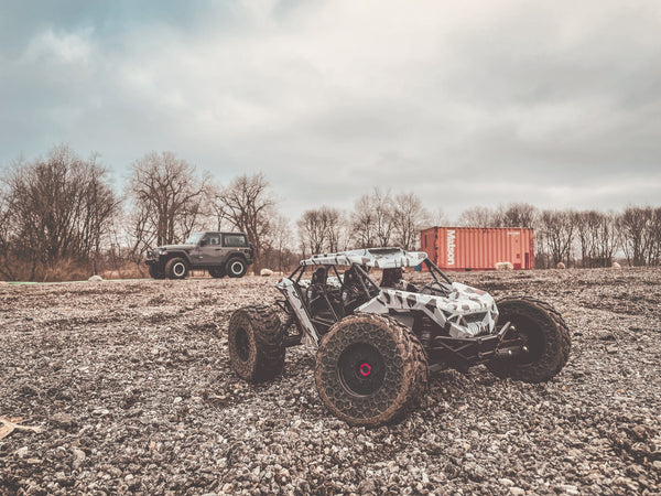 Arrma Fireteam dual fan 40mm Rocket Fan kit Velocity Stack Finned Rock Guard Campsite Carbon carbon fiber nylon 3D print bolt on plug and play Arrma Spektrum 4s 6s 8s