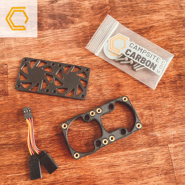 Arrma Fireteam dual fan 40mm Rocket Fan kit Velocity Stack Finned Rock Guard Campsite Carbon carbon fiber nylon 3D print bolt on plug and play Arrma Spektrum 4s 6s 8s