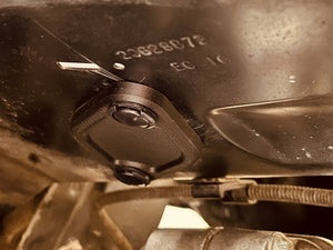 Pontiac Fiero Engine Blower Block-Off Kit — side view
