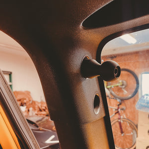 JK/JKU RAM-Compatible Mount — RAM ball mount attached